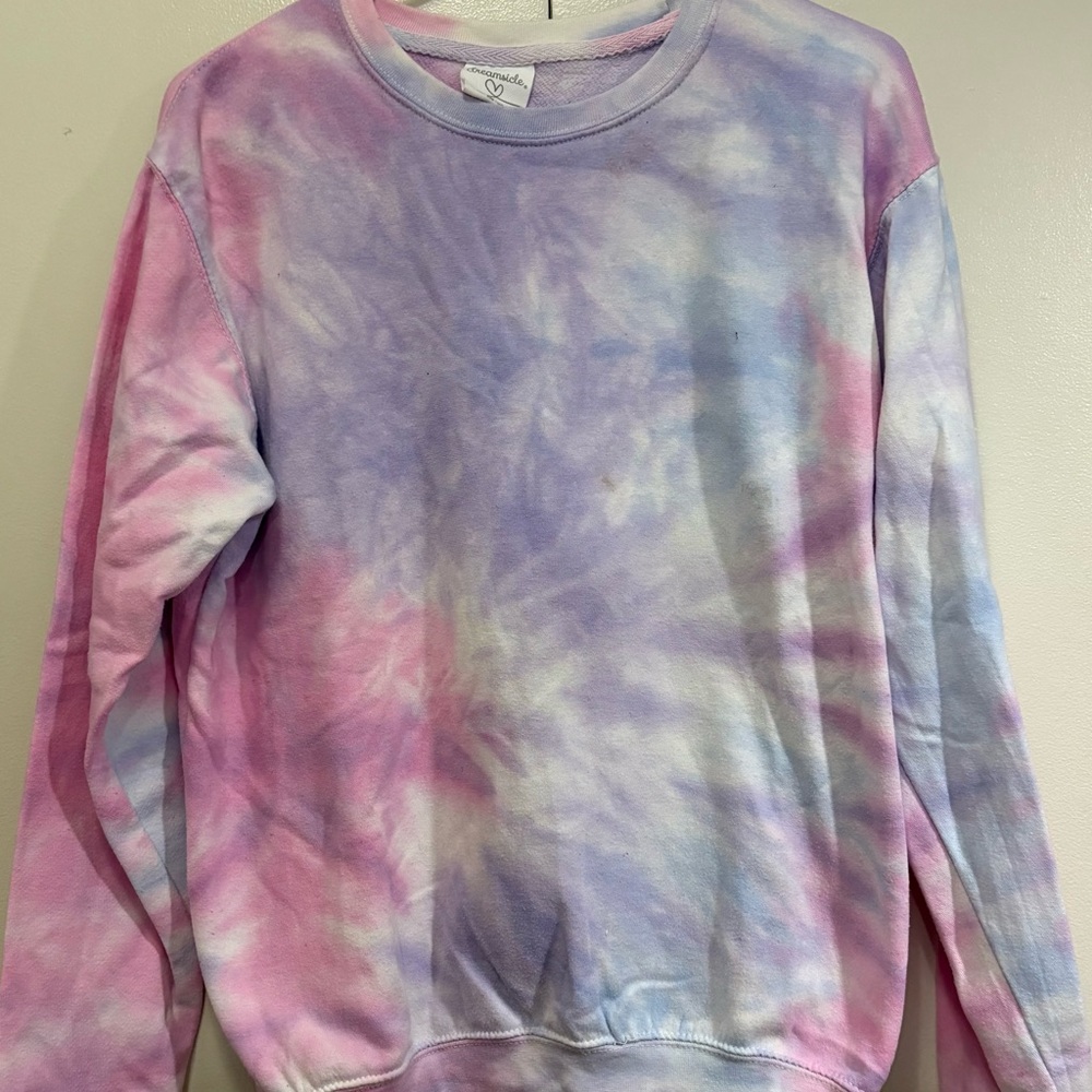 Tie-Dye Sweatshirt in Pink and Purple